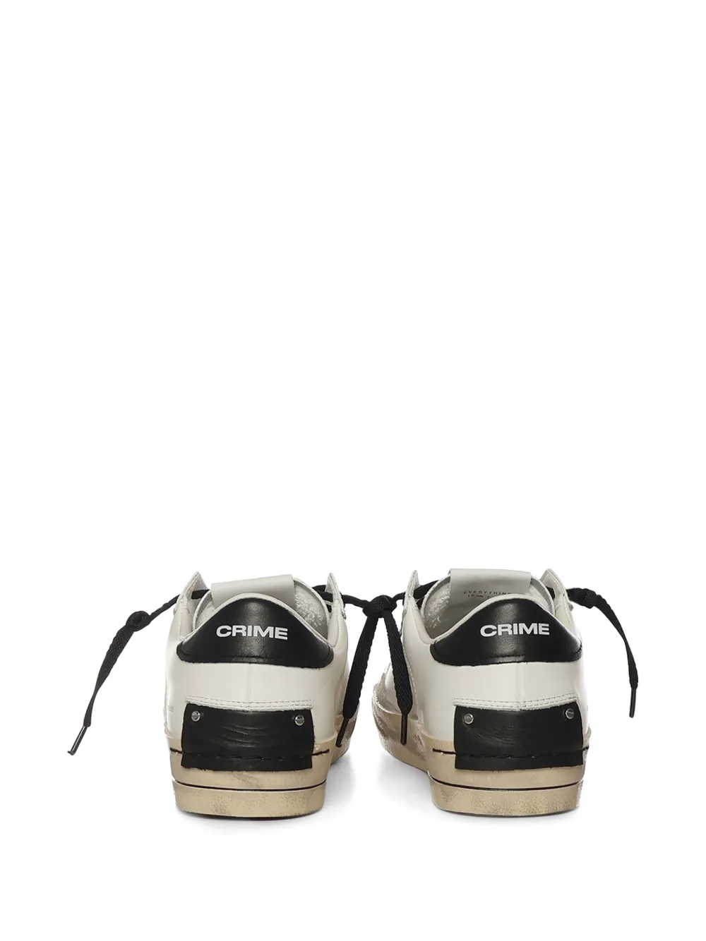 Crime London SK8 Deluxe leren sneakers Beige