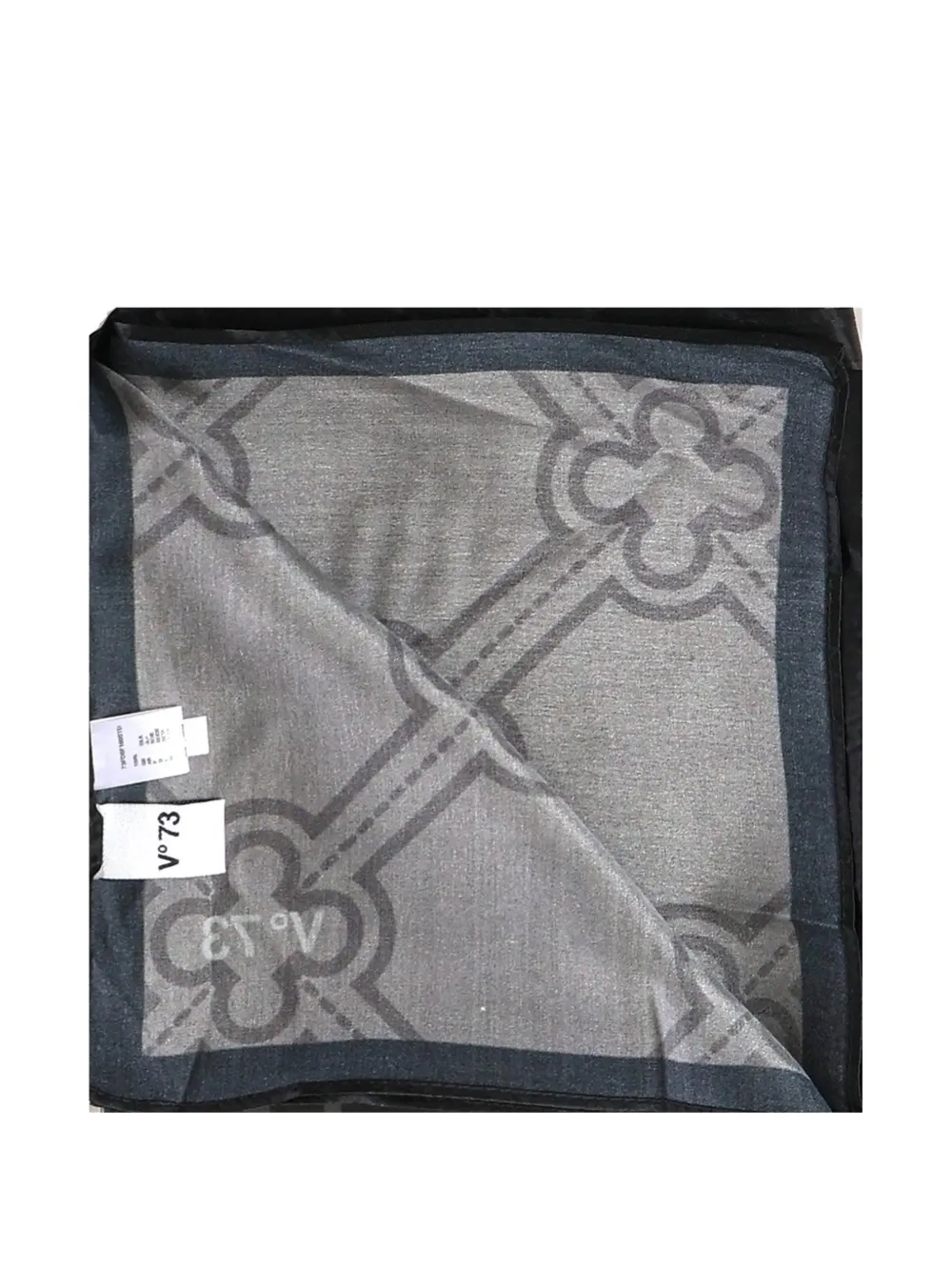  V°73 Geometric-pattern Scarf - Grey 