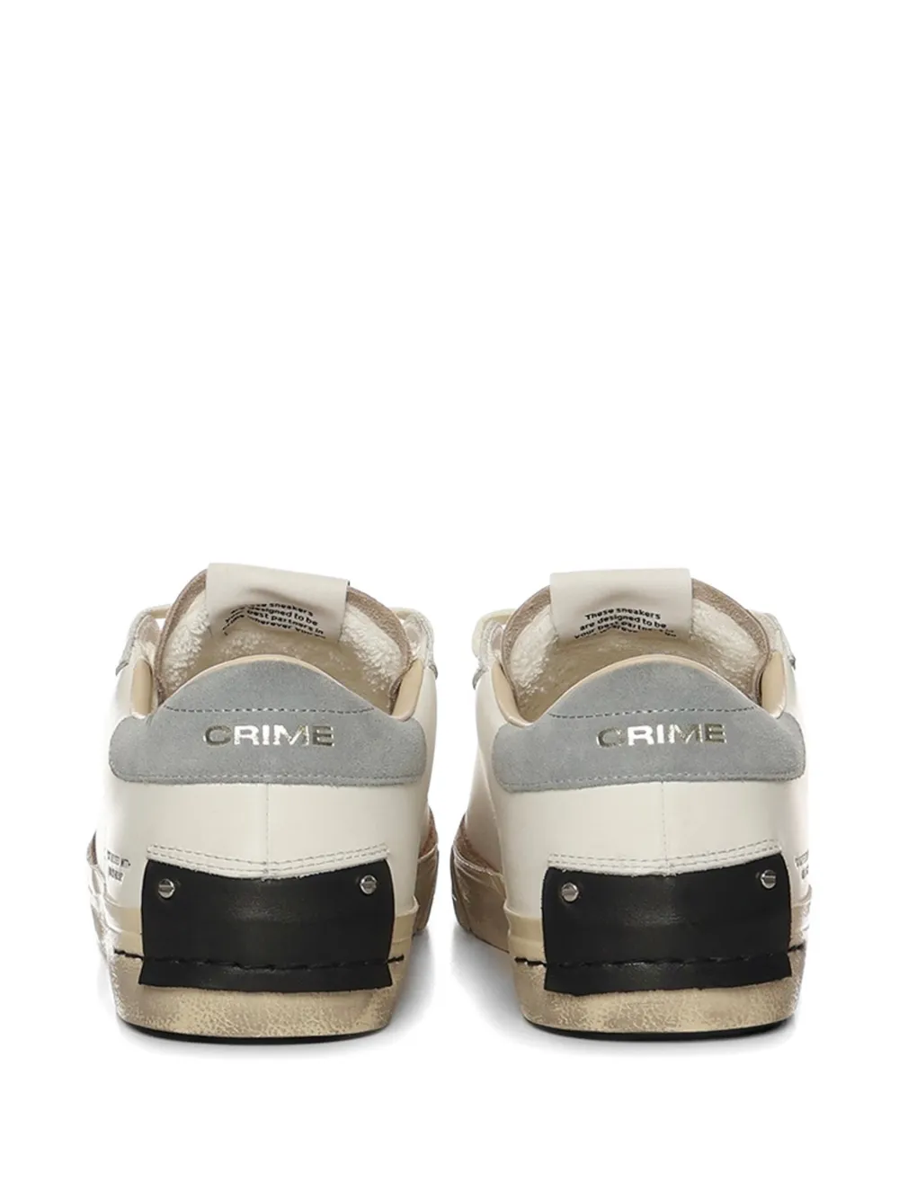 Crime London Distressed 2.0 leren sneakers Beige