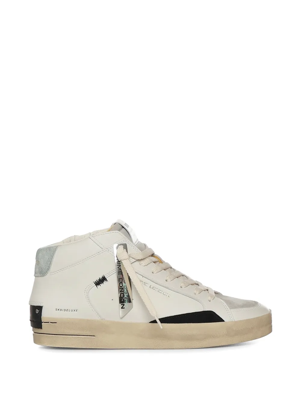 Crime London SK8 leren sneakers Beige