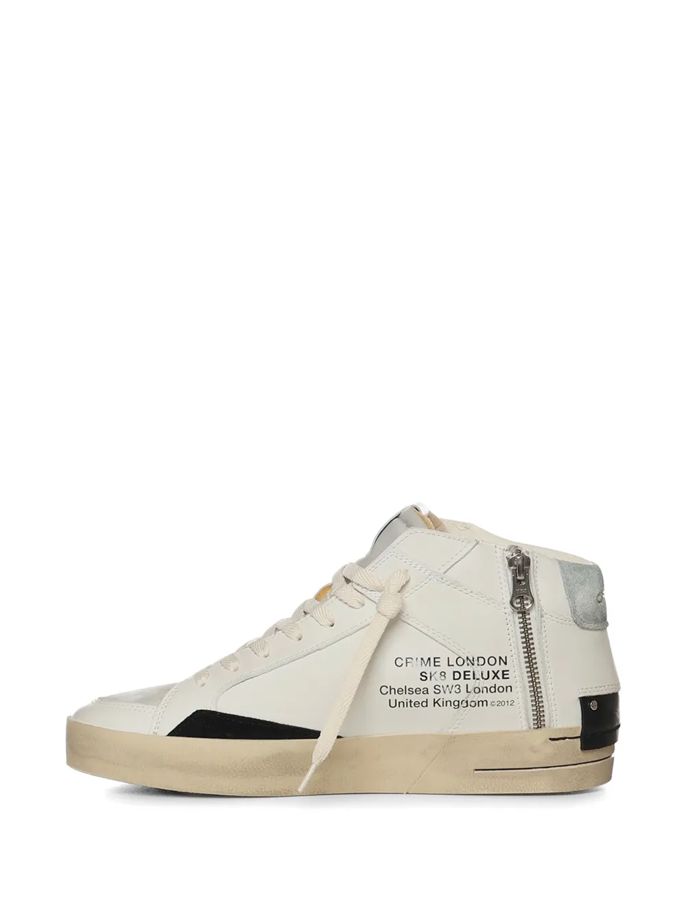 Crime London SK8 leren sneakers Beige
