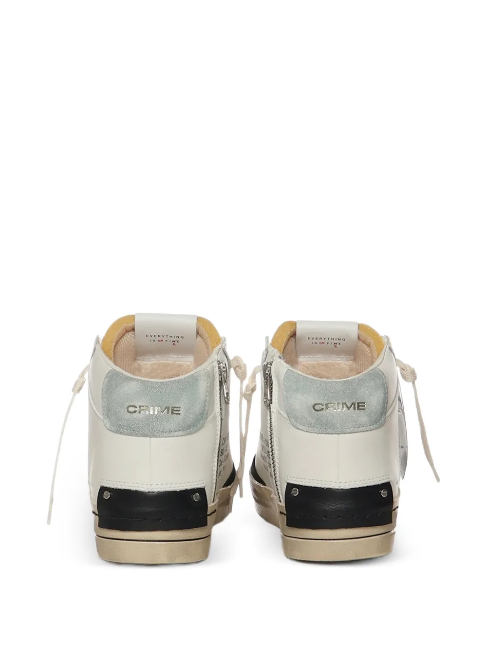 Crime London SK8 leren sneakers Beige