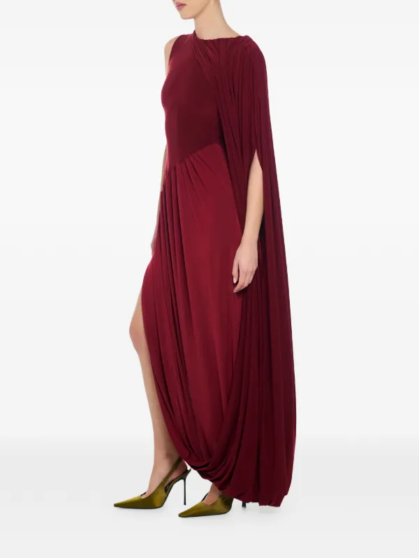 valentina red bridesmaid dresses Axel 113 Valentina Draped Maxi Dress