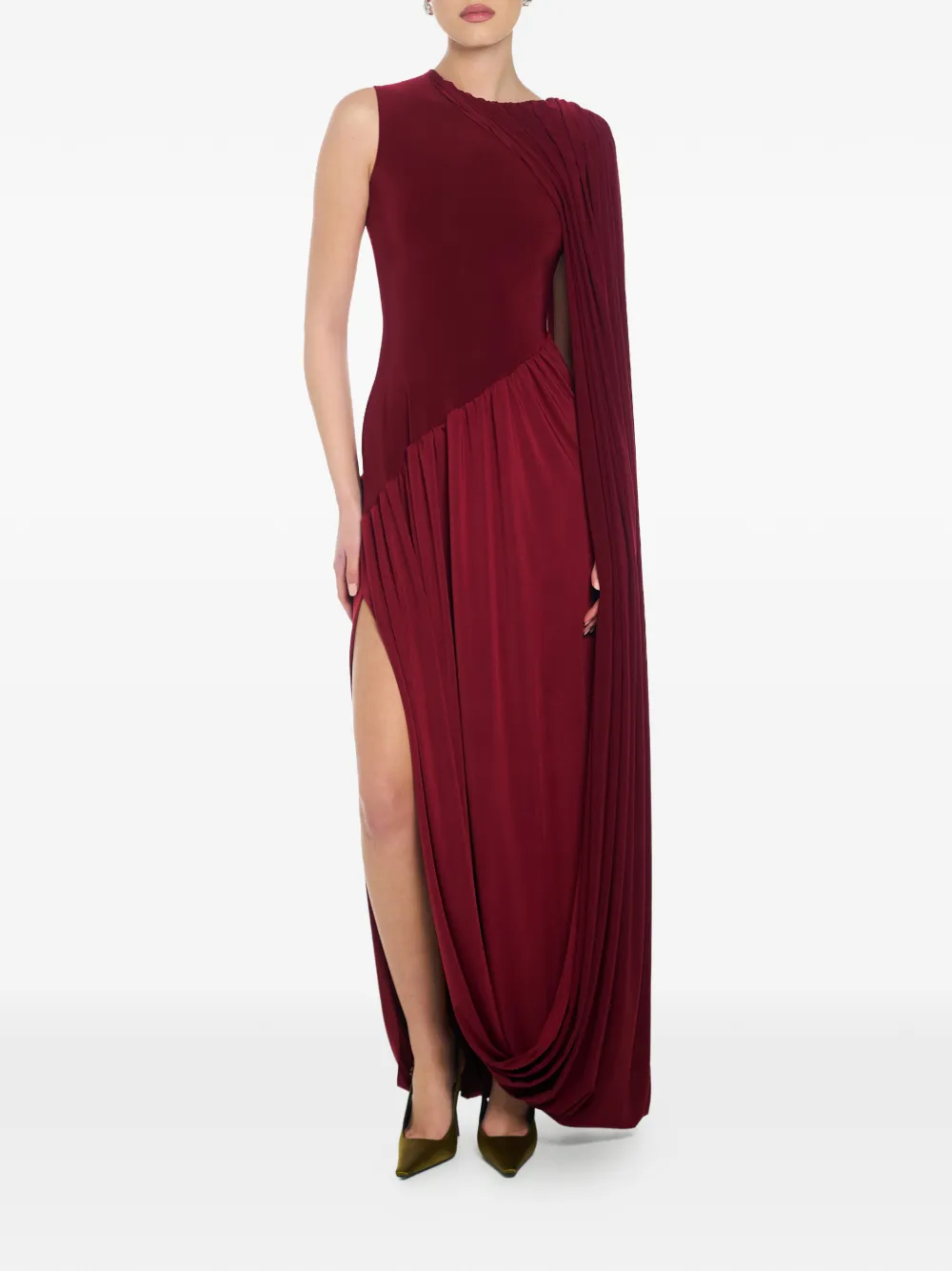 AXEL 113 Valentina draped maxi dress - Rosso