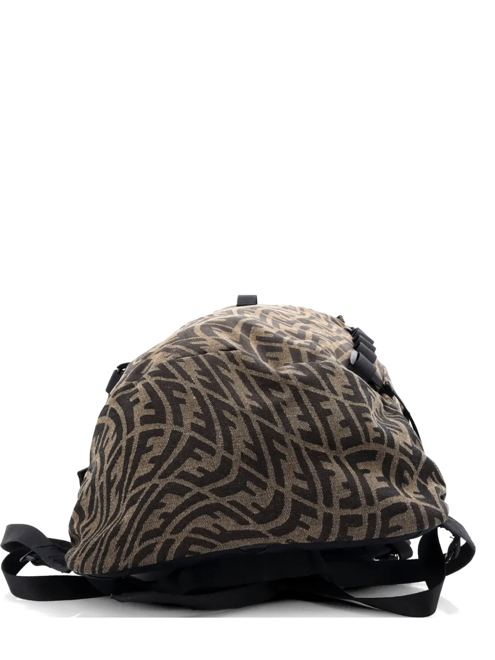 Pre-owned Fendi Sarah Coleman Ferrino Ripstop Vertigo Zucca Canvas Backpack In Brown