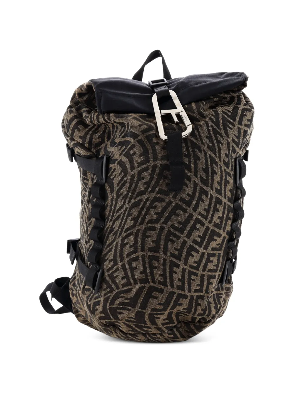 Fendi Pre-Owned Sarah Coleman Ferrino Ripstop Vertigo Zucca Canvas backpack - Marrone