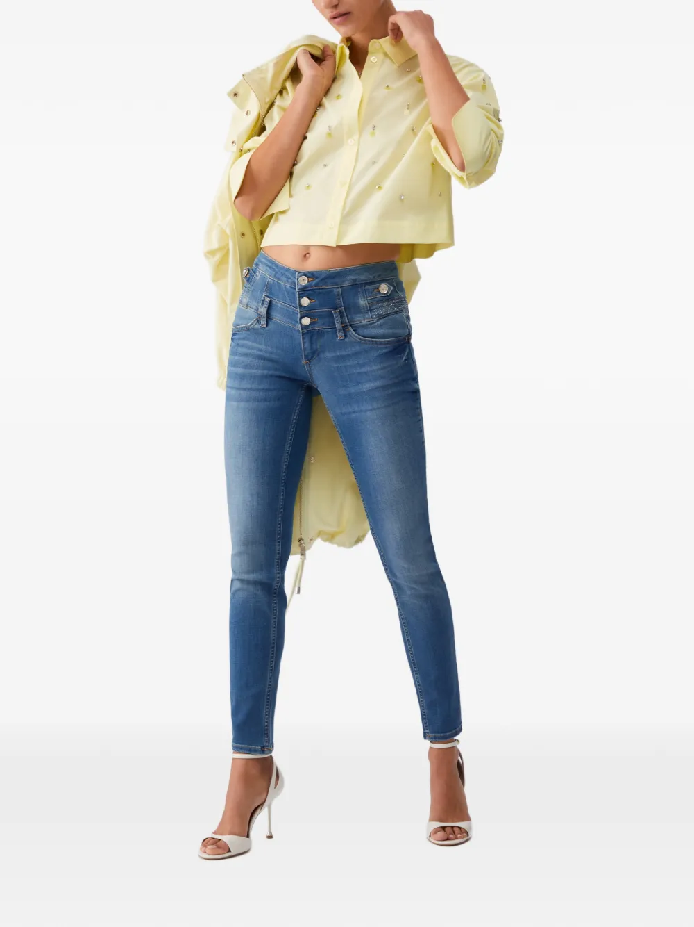 LIU JO High waist skinny jeans Blauw