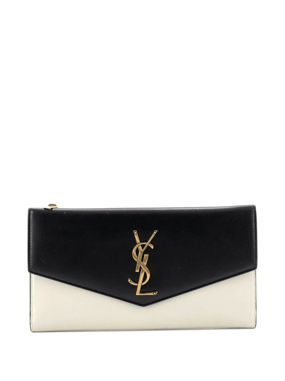 Saint Laurent Pre-Owned Uptown Flap Wallet Leather Long small wallets - Grigio