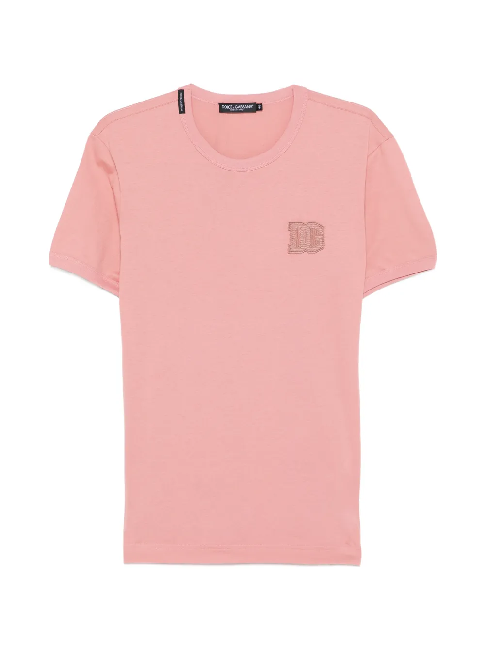 Dolce & Gabbana logo-patch T-shirt - Rosa