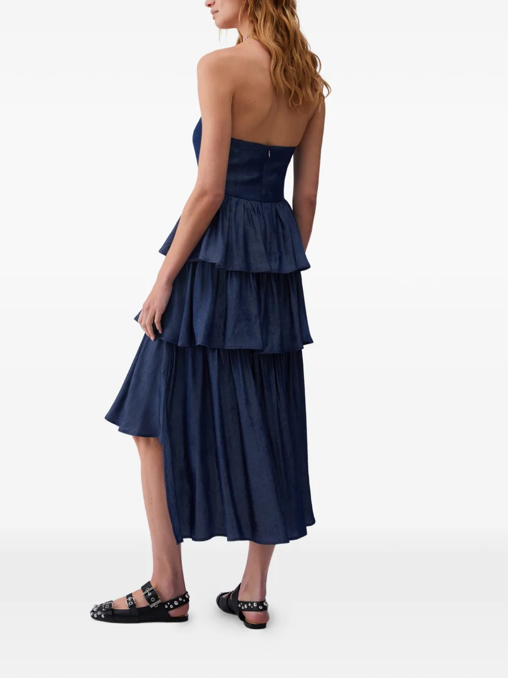 LIU JO Asymmetrical Midi Dress | Blue | FARFETCH BH