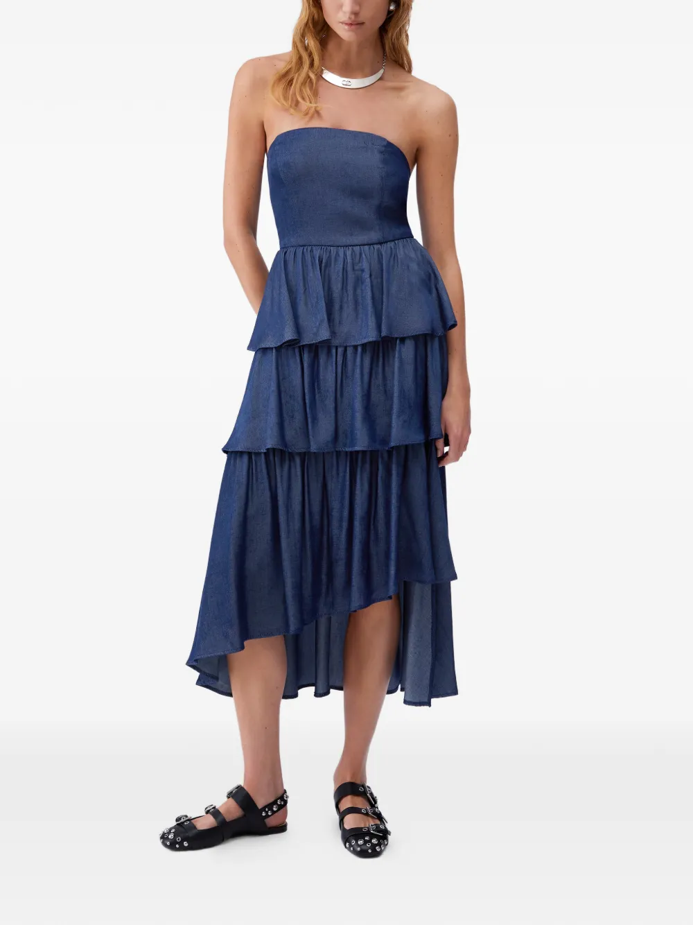 LIU JO Asymmetrische midi-jurk Blauw