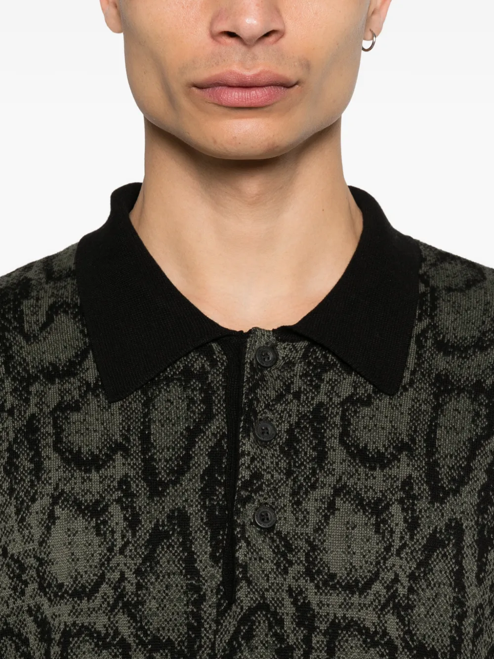 Carhartt WIP Poloshirt met slangenprint Groen