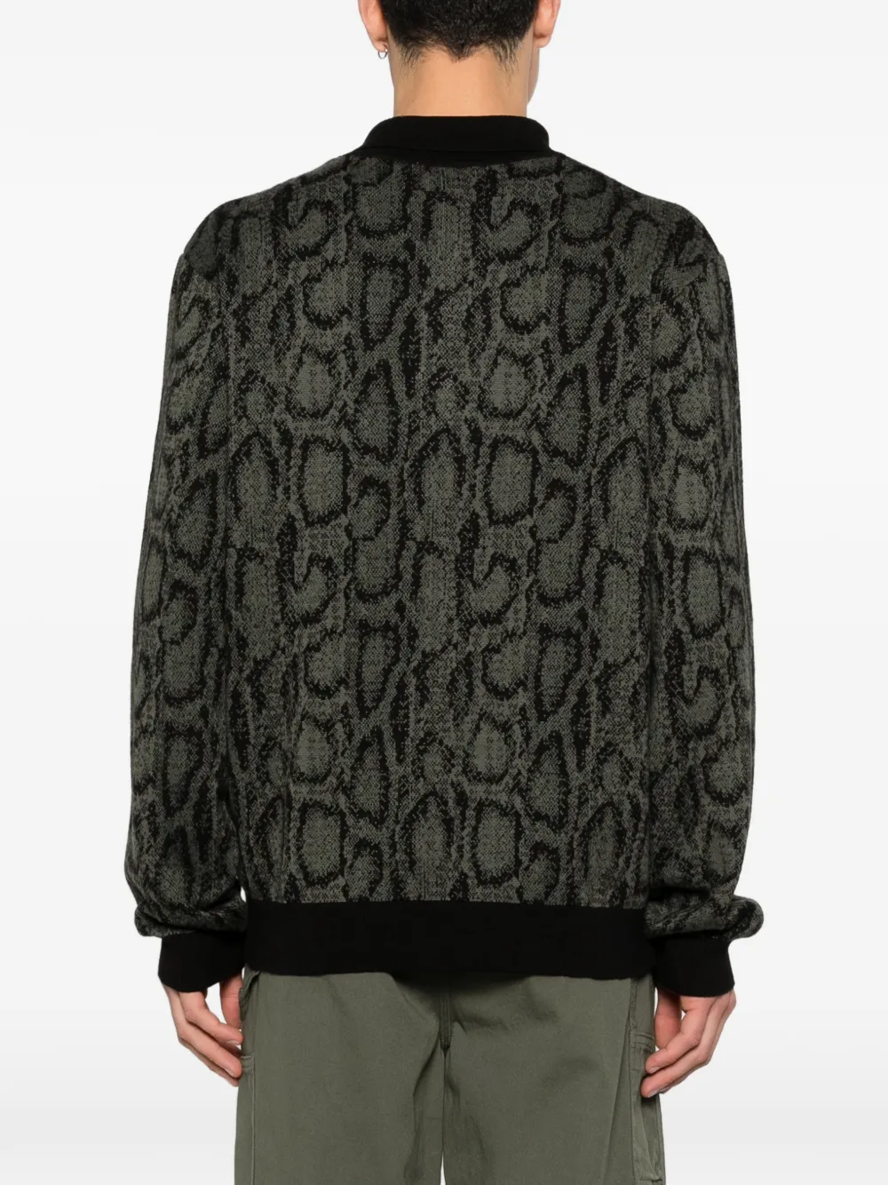 Carhartt WIP Poloshirt met slangenprint Groen