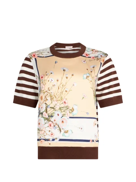 LIU JO striped floral top