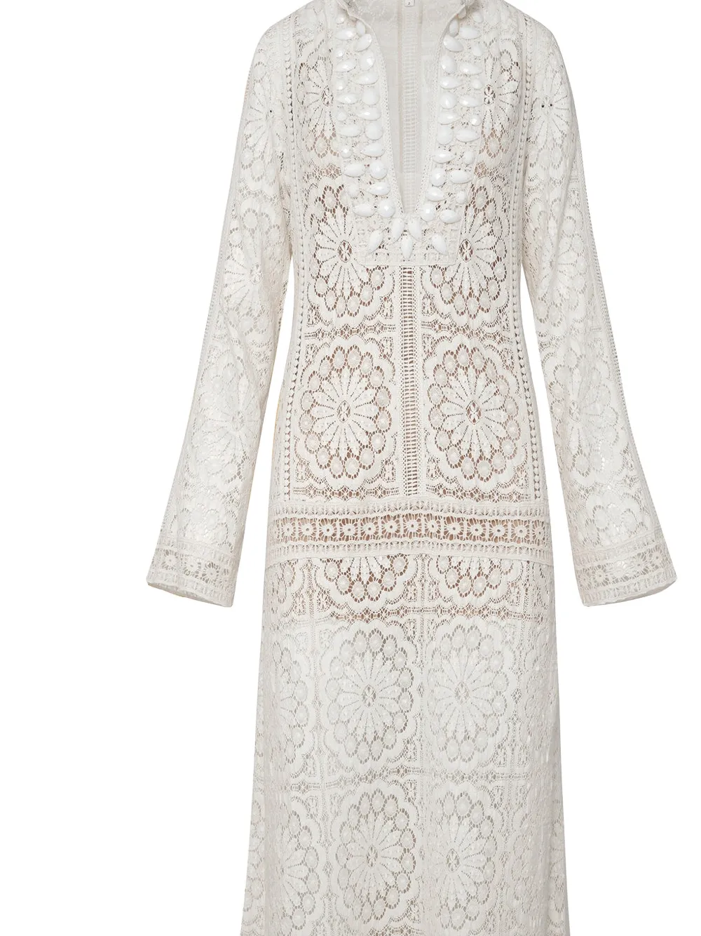 Johanna Ortiz Trails Of Light maxi-jurk Beige