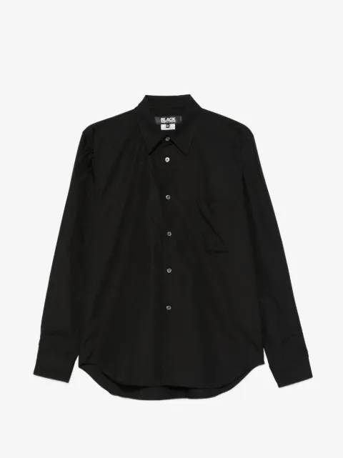 Black Comme Des Garçons patch-pocket shirt