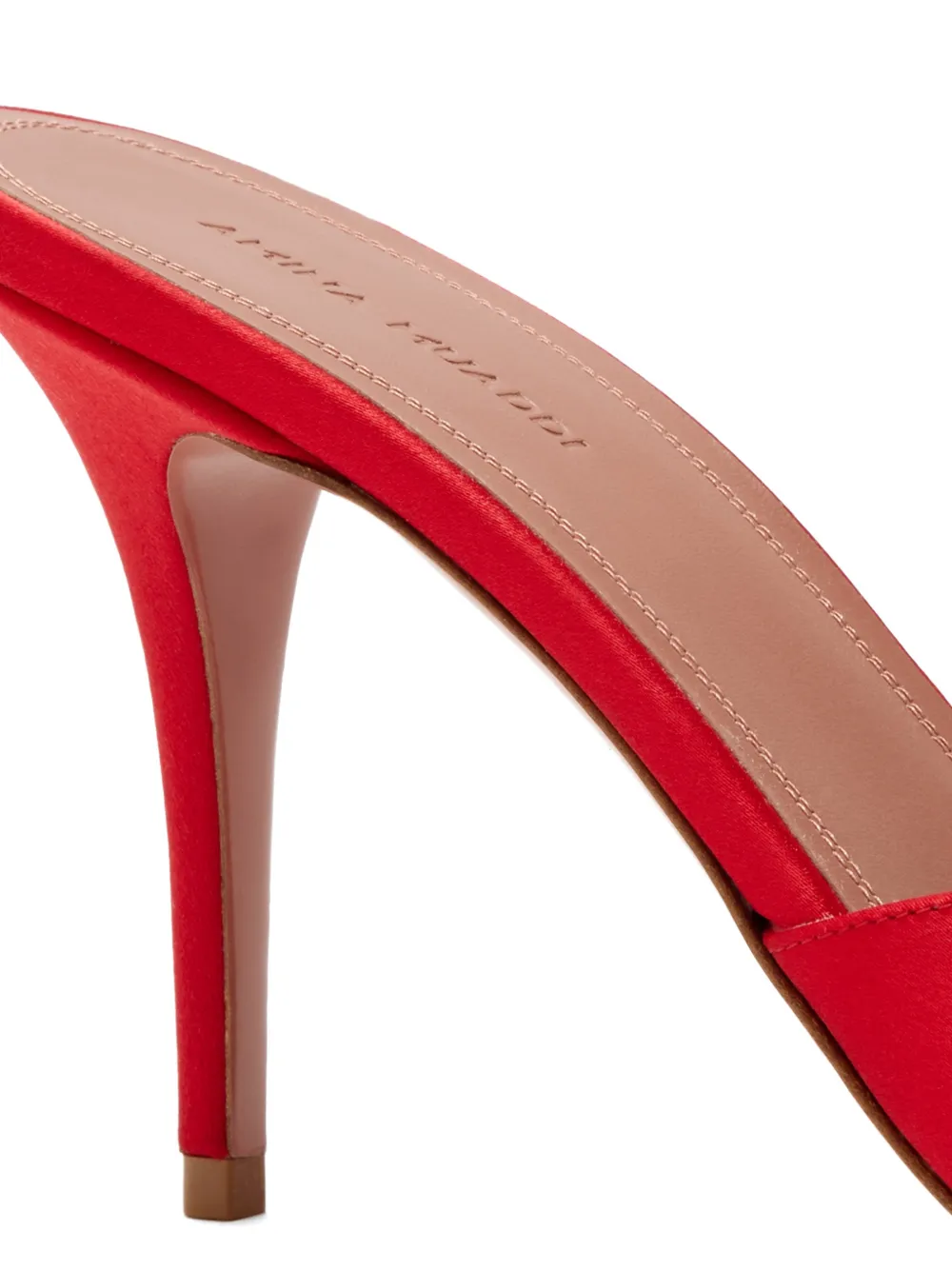 Amina Muaddi Elodie slippers Rood