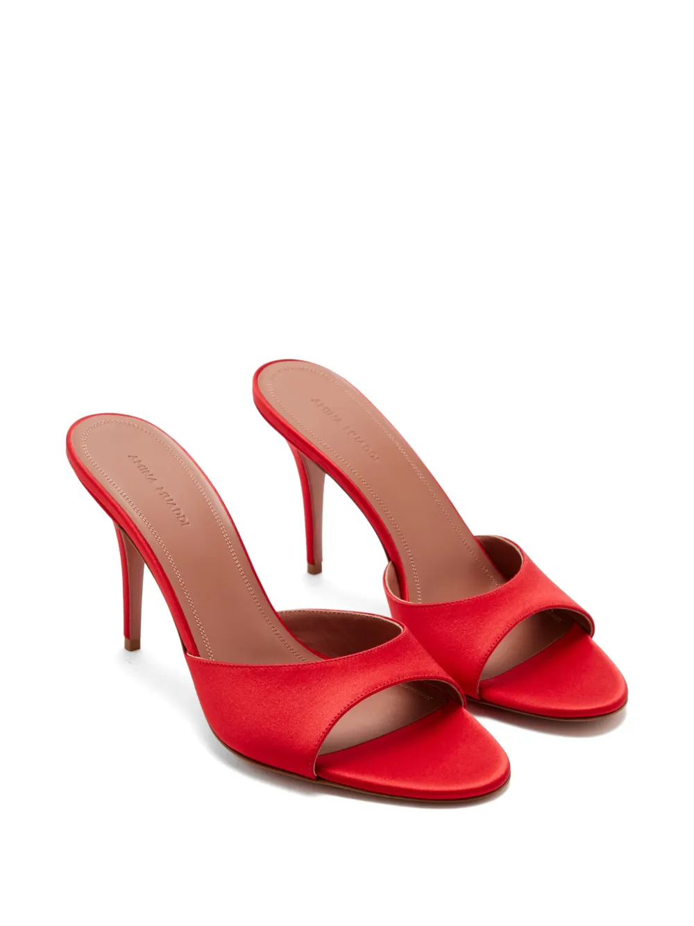 Amina Muaddi Elodie slippers Rood