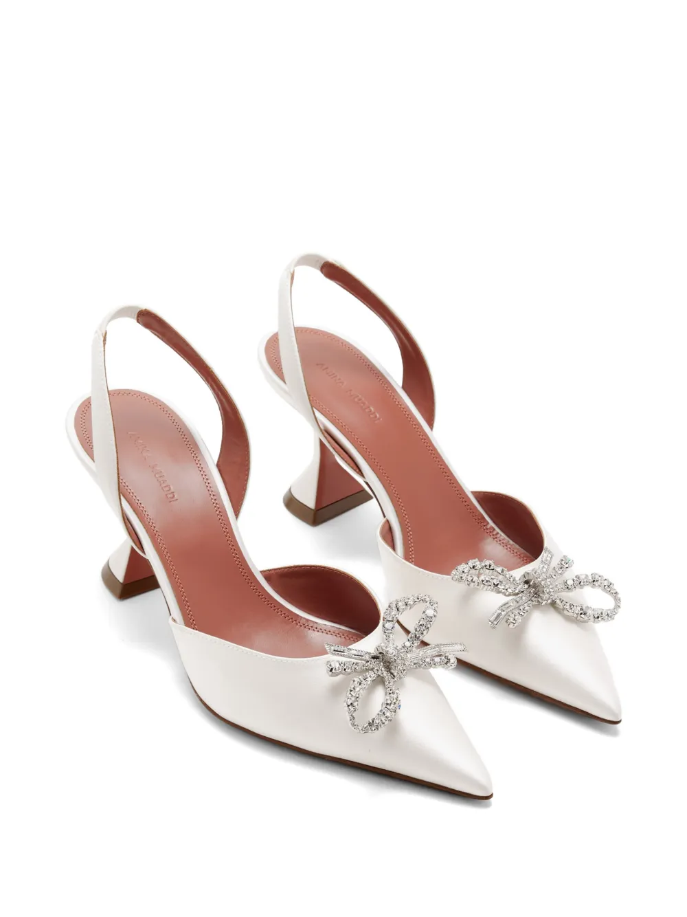 Amina Muaddi Rosie slingback pumps - Wit