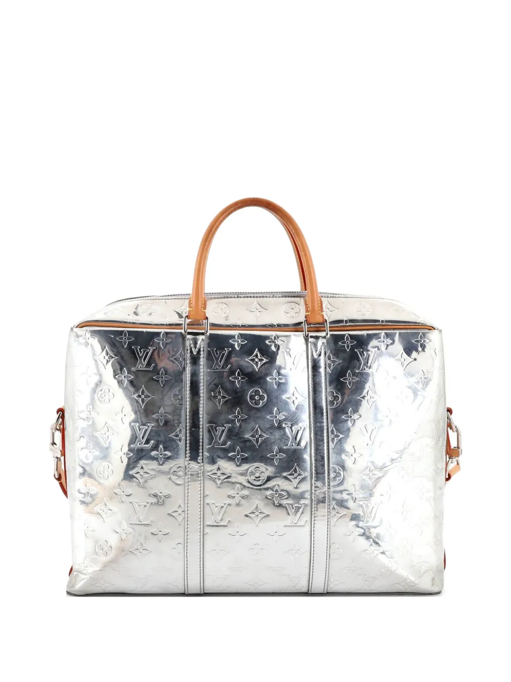  Louis Vuitton Pre-owned Neo Porte Documents Voyage Monogram Mirror Coated Canvas Business Bag - Silver 