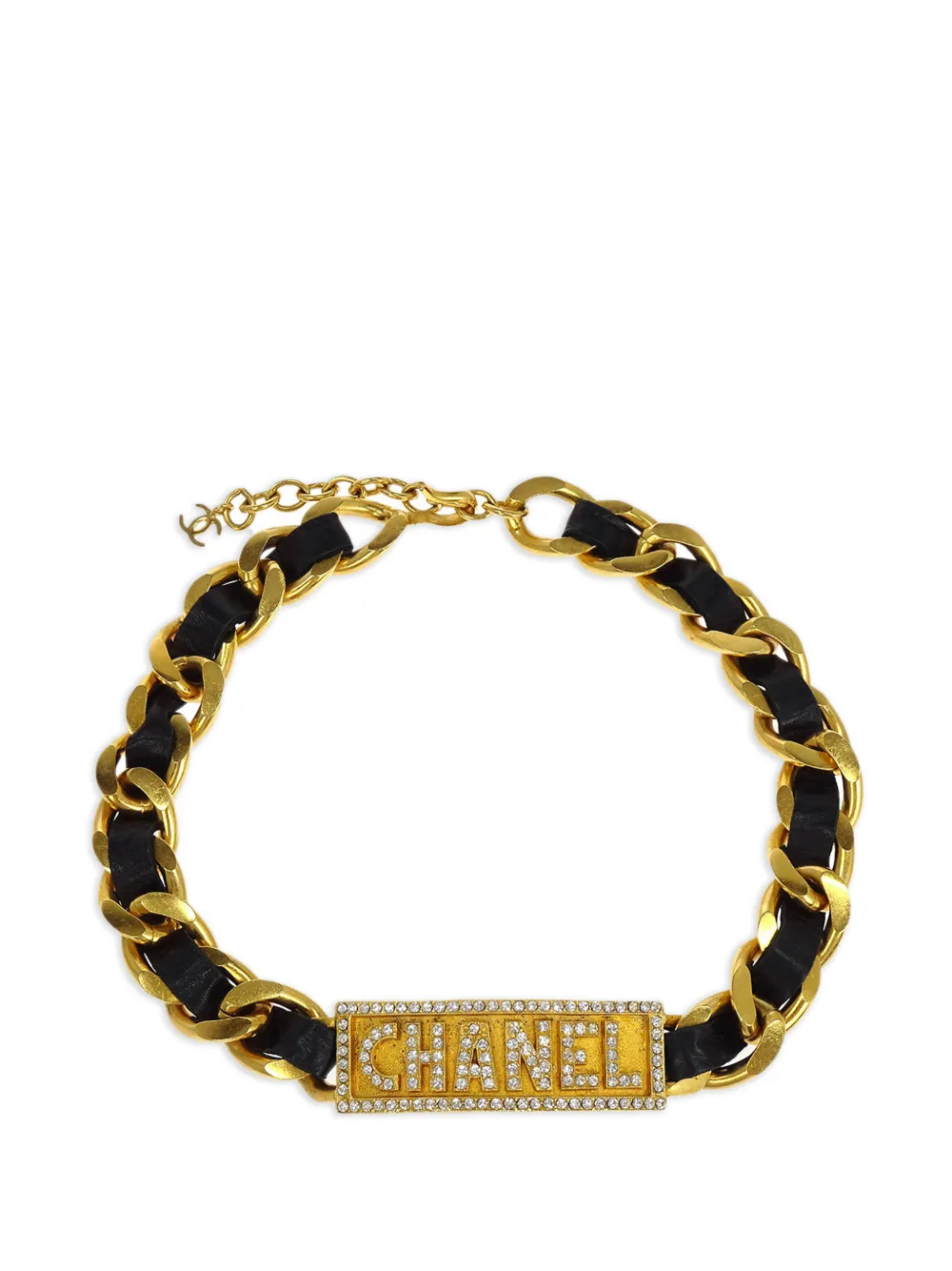 CHANEL Pre-Owned 1995 Choker mit Logo - Gold