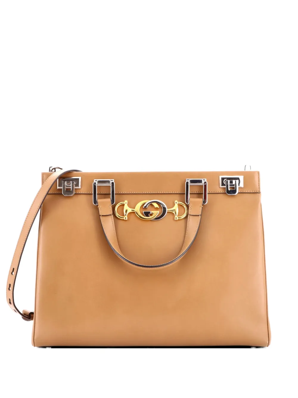 Gucci Pre-Owned Zumi Top Handle Bag Leather Medium satchel - Marrone