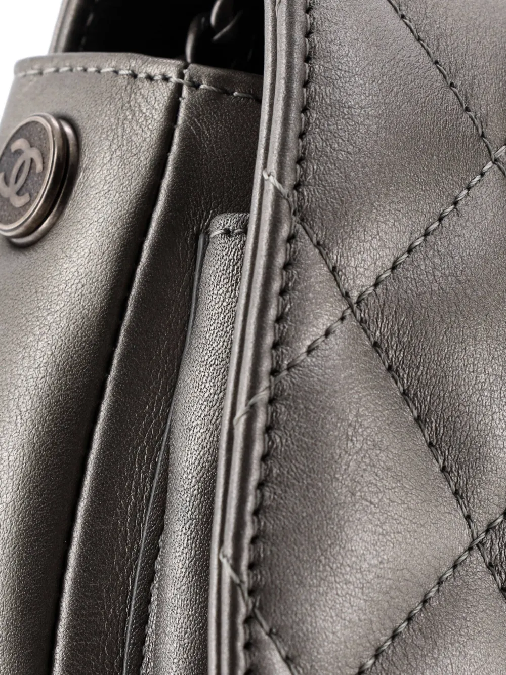 Cc Saddle Messenger Quilted Calfskin Mini Crossbody Bag