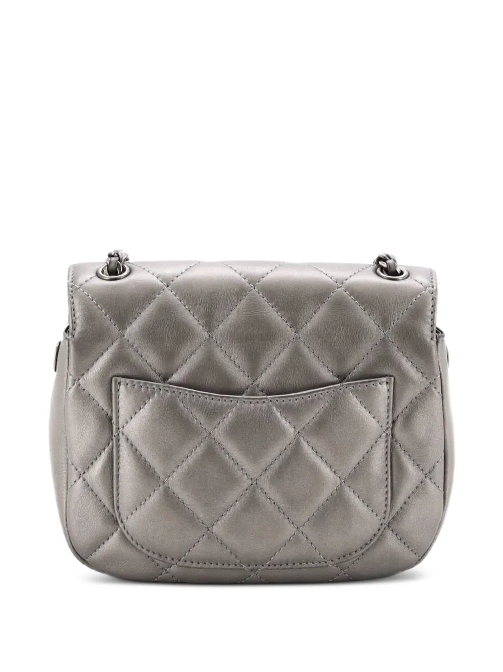 Cc Saddle Messenger Quilted Calfskin Mini Crossbody Bag