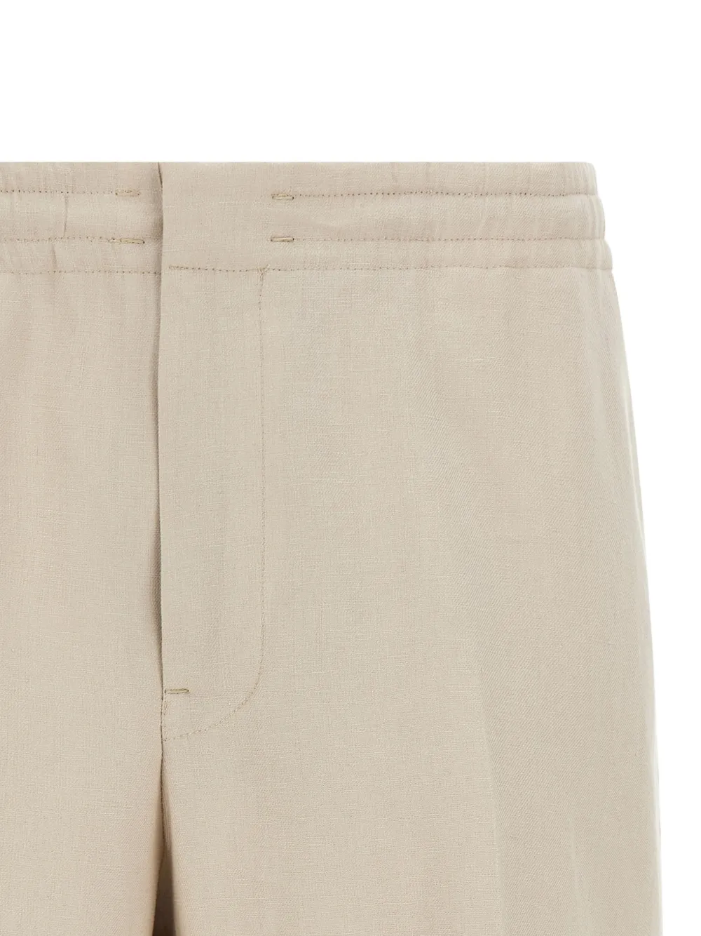 Zegna Linen Bermuda Shorts - Neutrals 