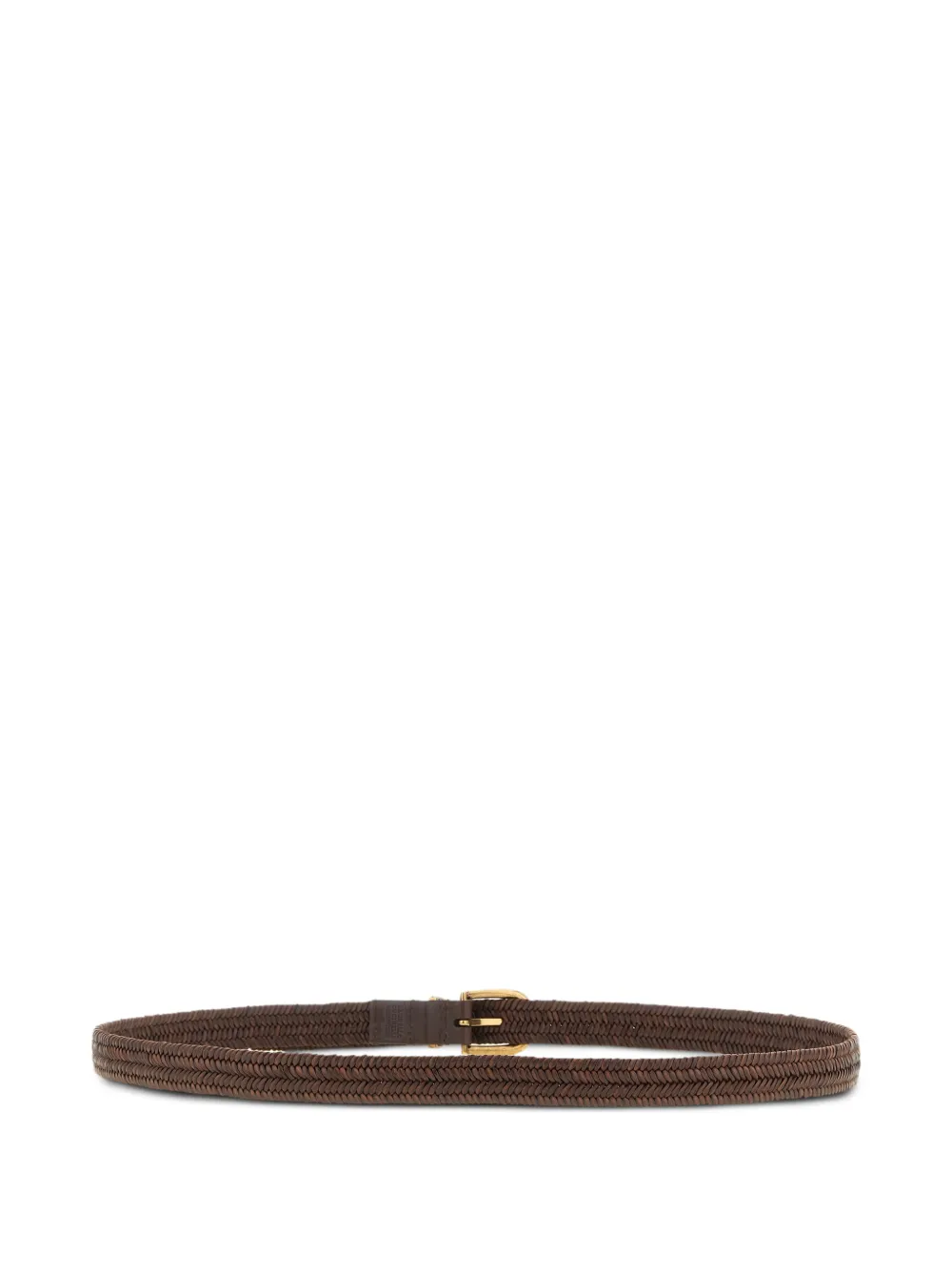  Brunello Cucinelli Braided Buckle Belt - Brown 