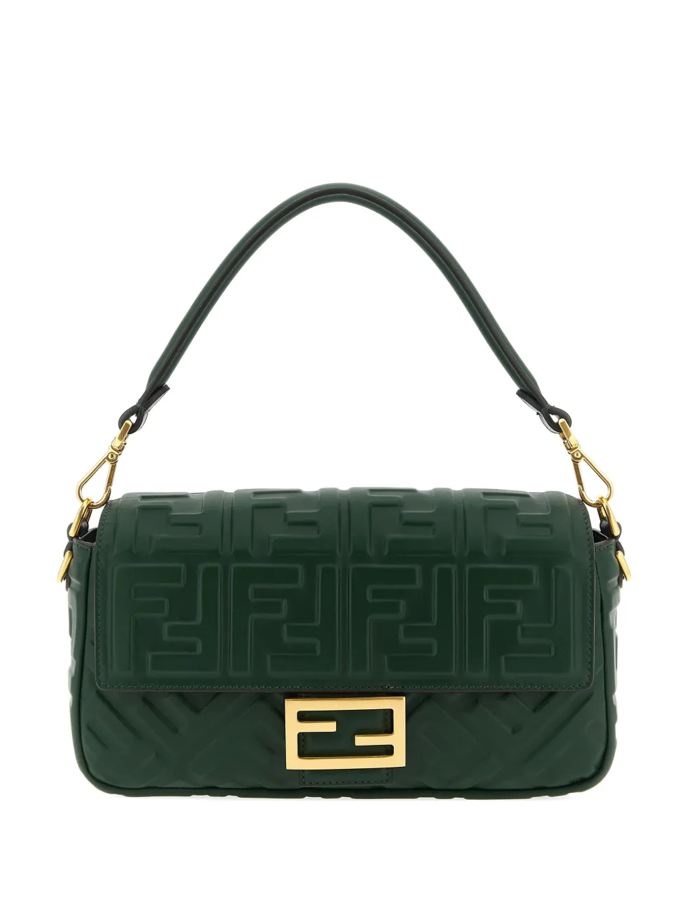 FENDI Baguette leather shoulder bag - Grün
