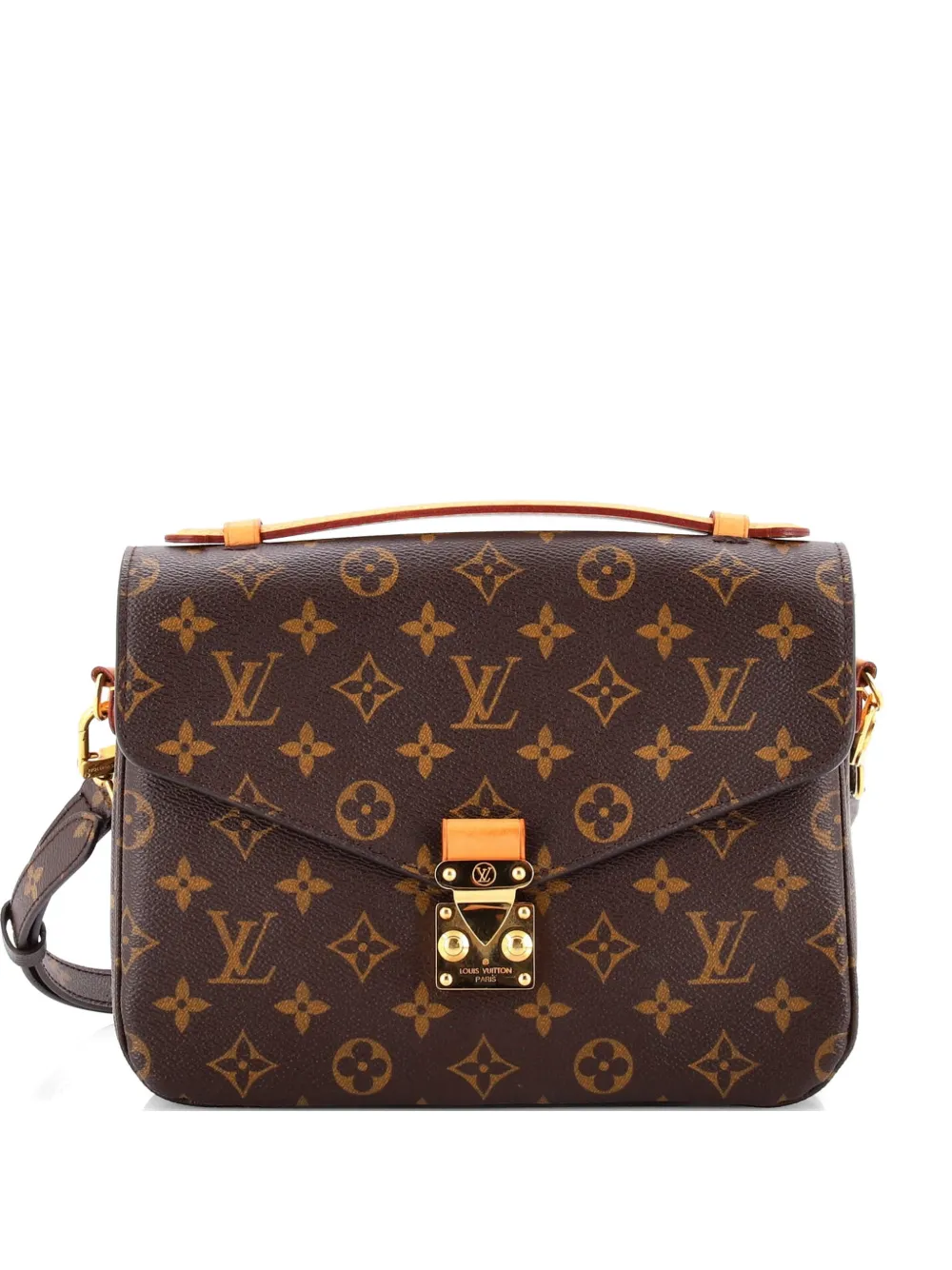 Pre-owned Louis Vuitton Pochette Metis Monogram Canvas Crossbody Bag In Brown