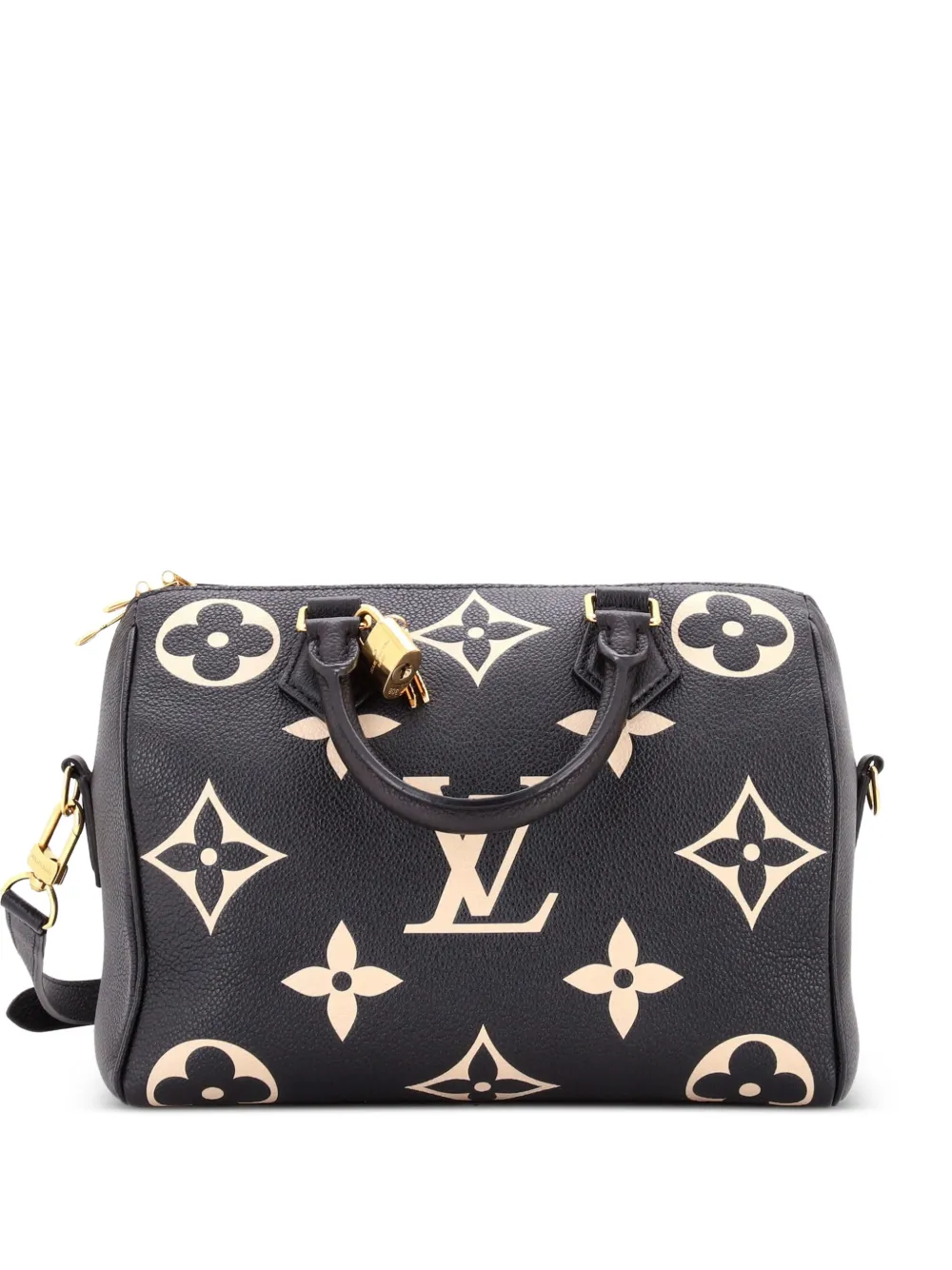 Louis Vuitton Pre-Owned Speedy Bandouliere Bag Bicolor Monogram Empreinte Giant 25 handbag - Nero