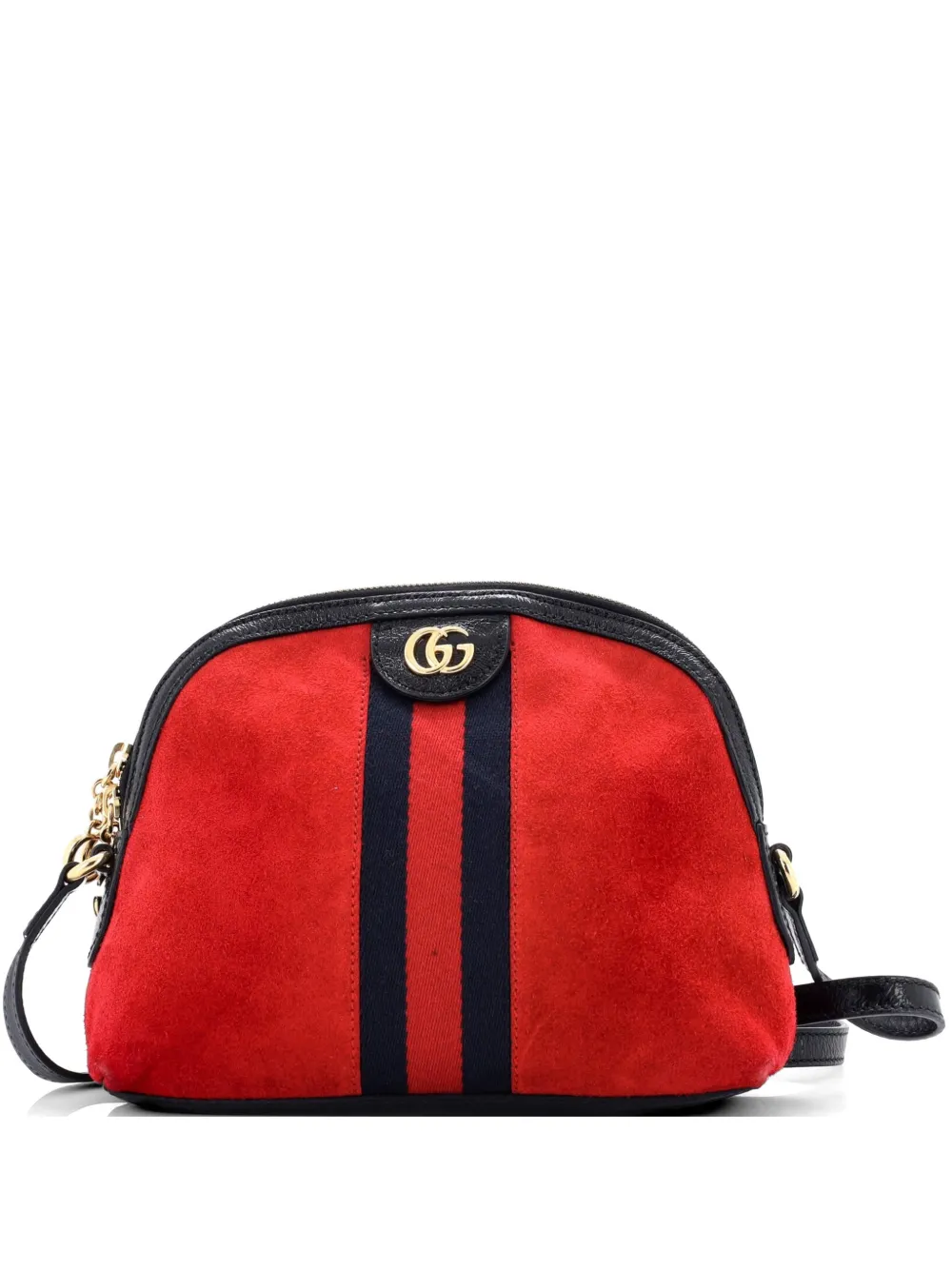 Gucci Pre-Owned Ophidia Dome Shoulder Bag Suede Small crossbody bag - Rosso