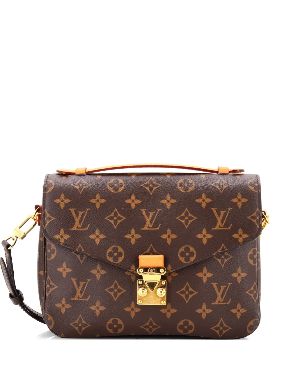 Pre-owned Louis Vuitton Pochette Metis Monogram Canvas Crossbody Bag In Brown