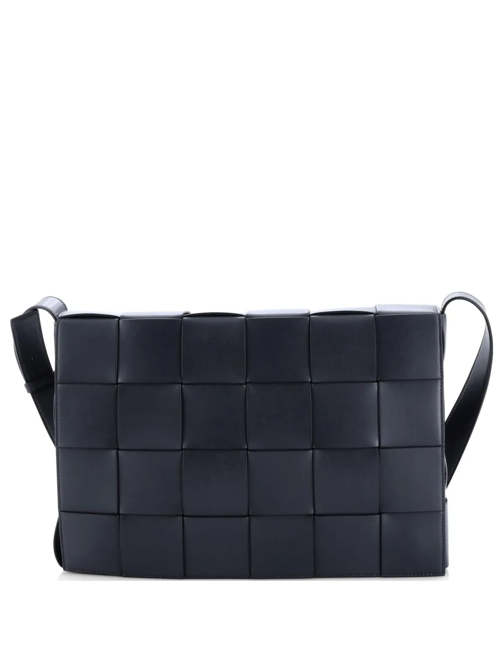 Bottega Veneta Pre-Owned Cassette Messenger Bag Maxi Intrecciato Leather Medium crossbody bag - Grigio