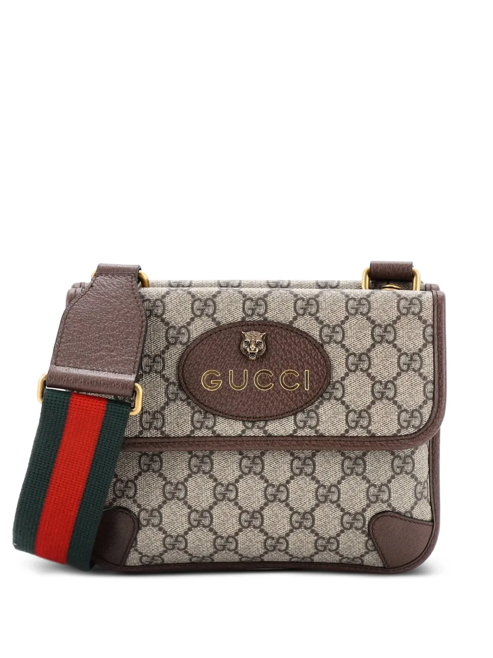 Gucci Pre-Owned Neo Vintage Flap Messenger GG Coated Canvas Small crossbody bag - Marrone
