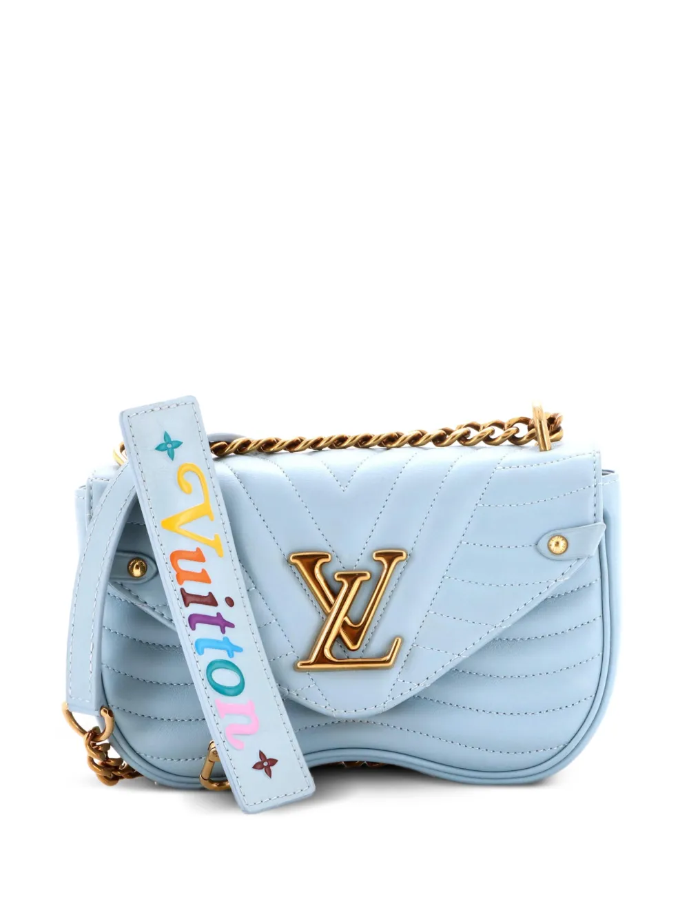 Louis Vuitton Pre-Owned New Wave Chain Bag Quilted Leather PM shoulder bag - Blu