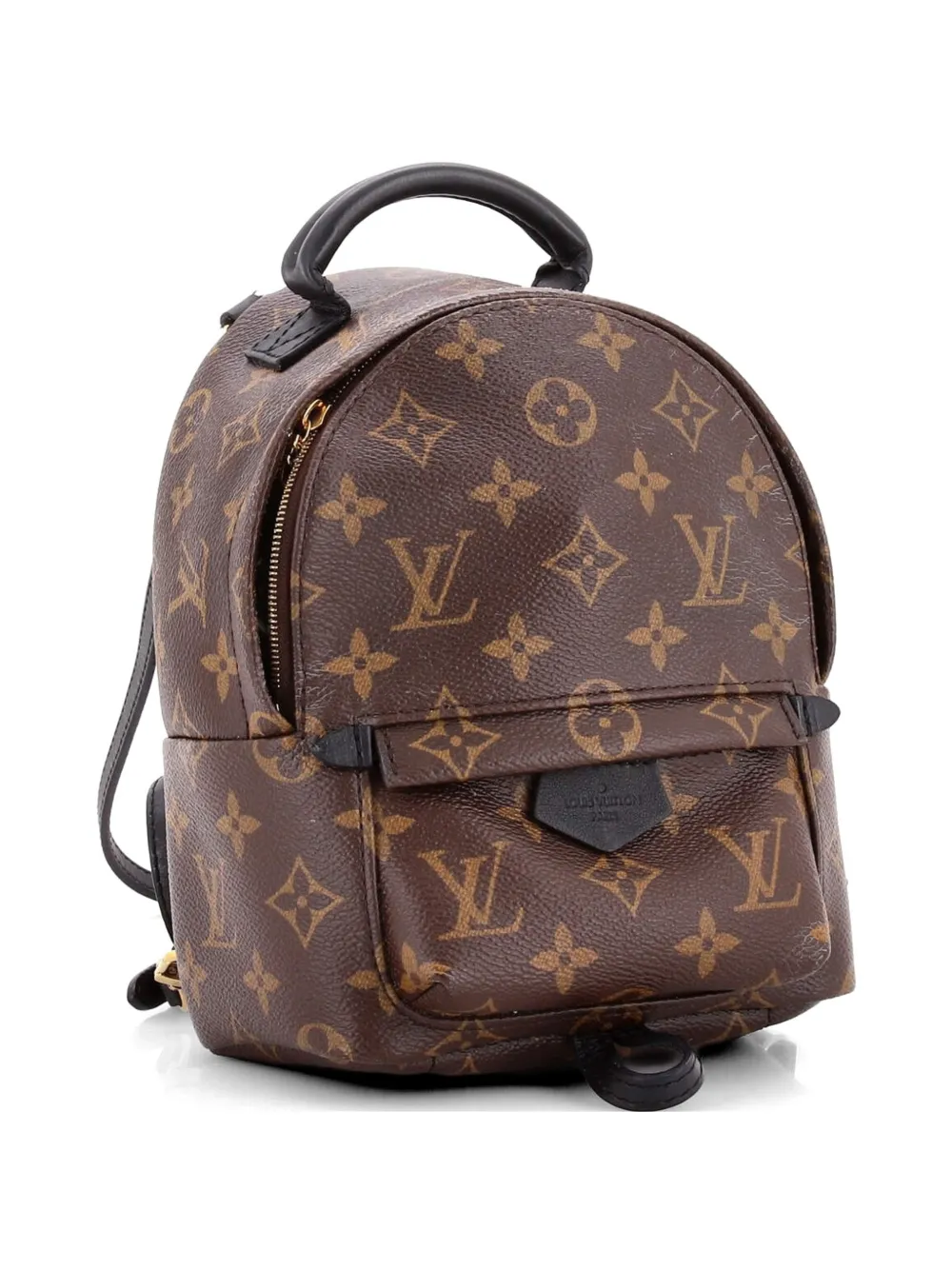 LOUIS VUITTON Pre-owned Palm Springs Monogram Canvas Mini Backpack In Brown