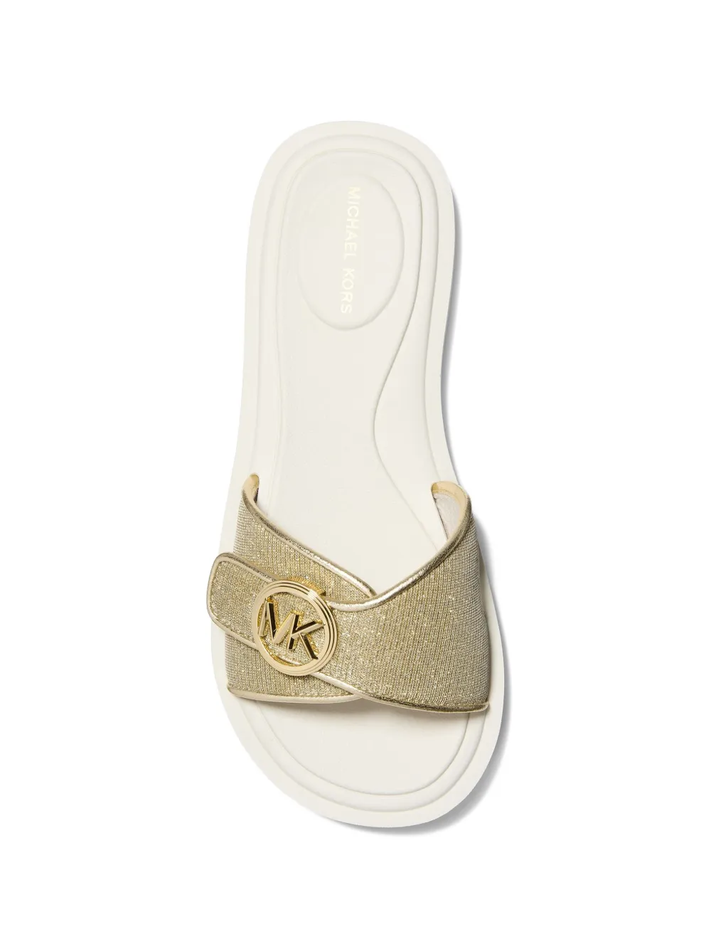 Michael Kors Badslipper met logo Goud