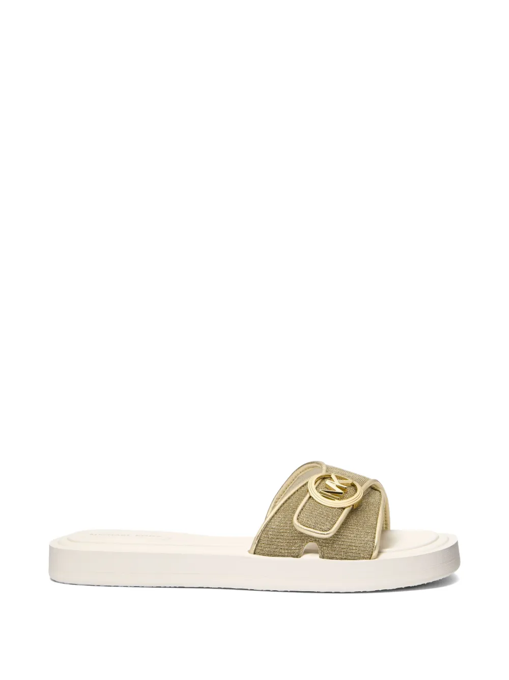 Michael Kors Badslipper met logo Goud