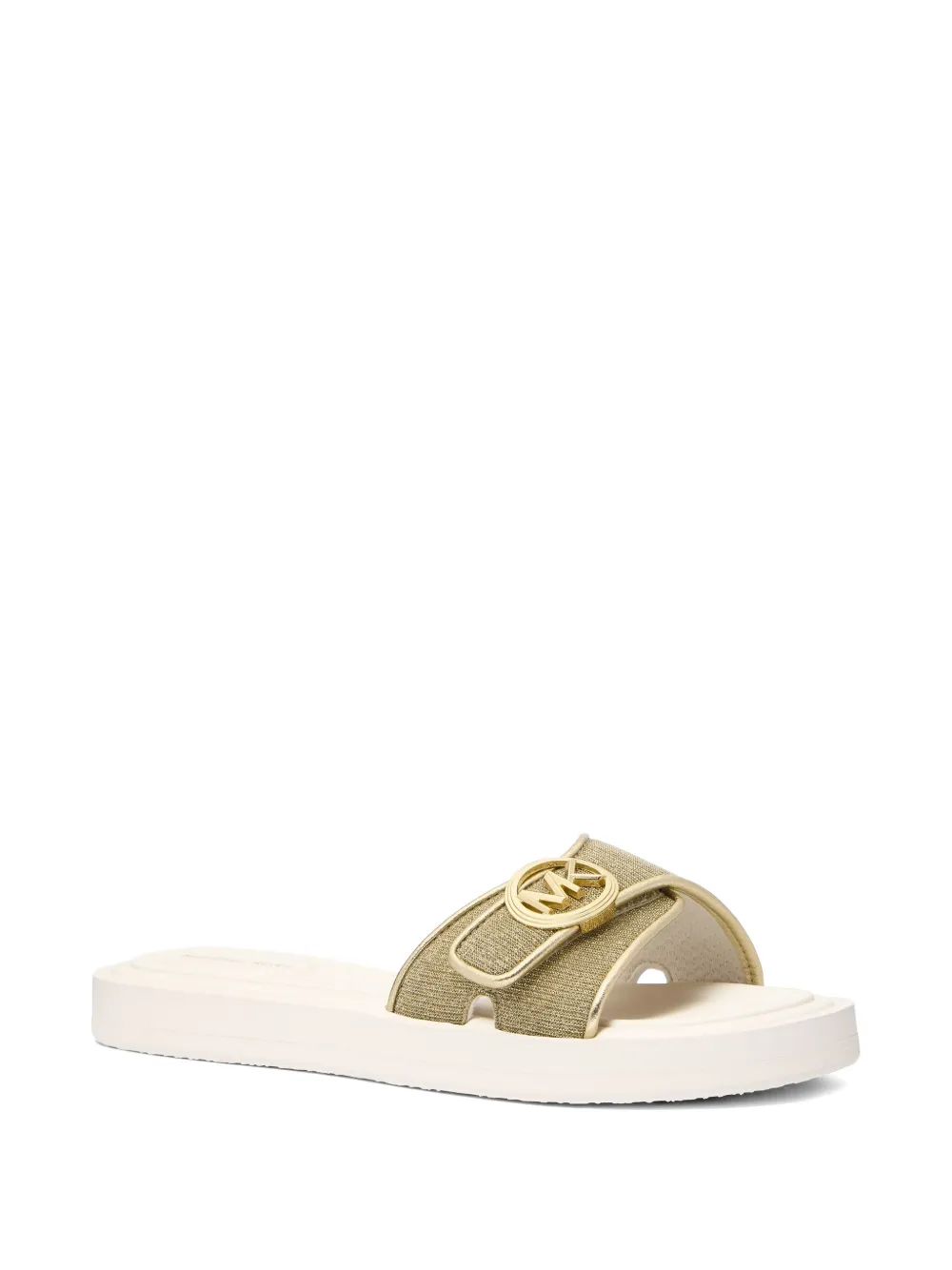 Michael Kors Badslipper met logo Goud