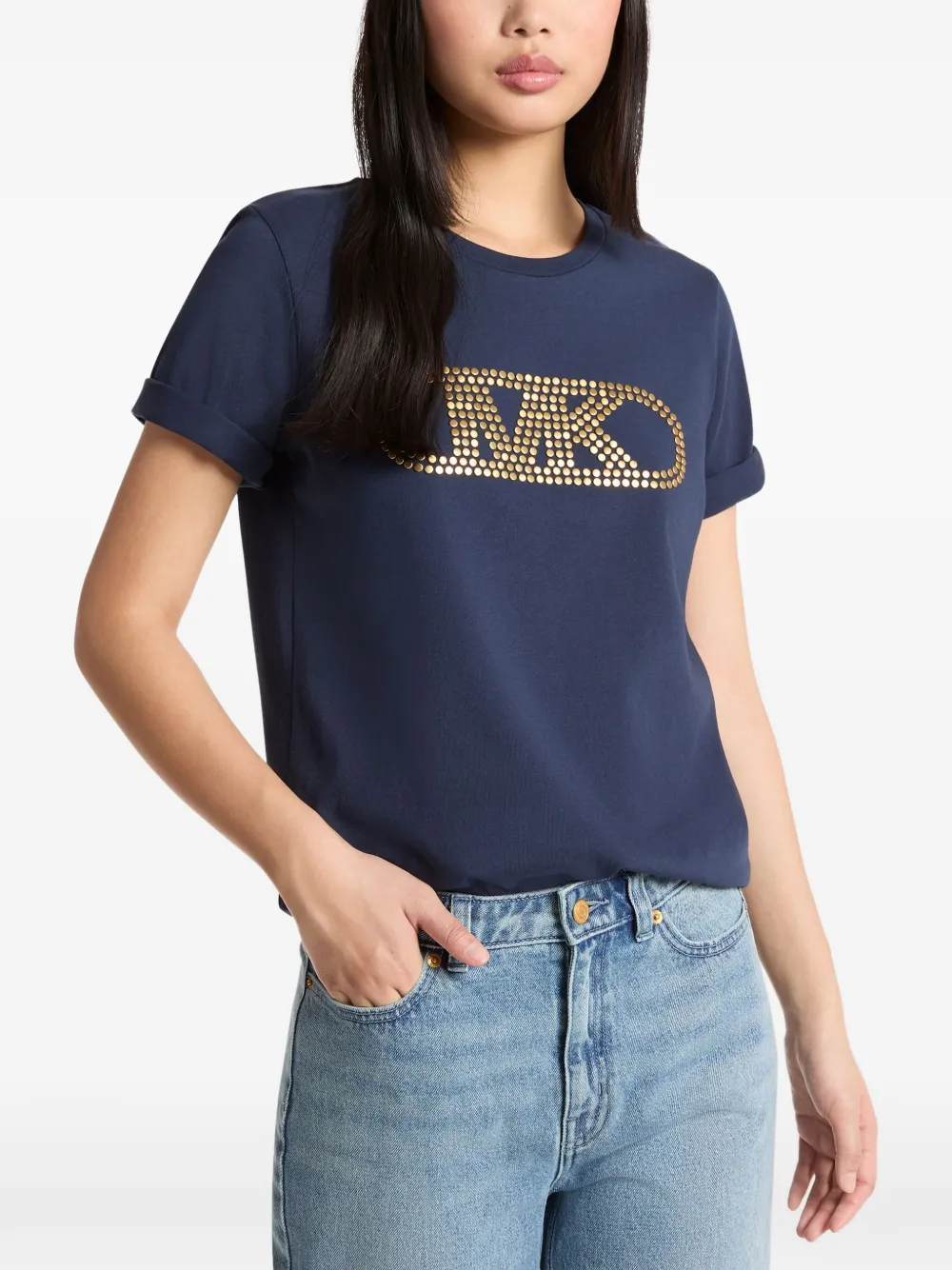 Michael Kors studded classic T-shirt - Blu