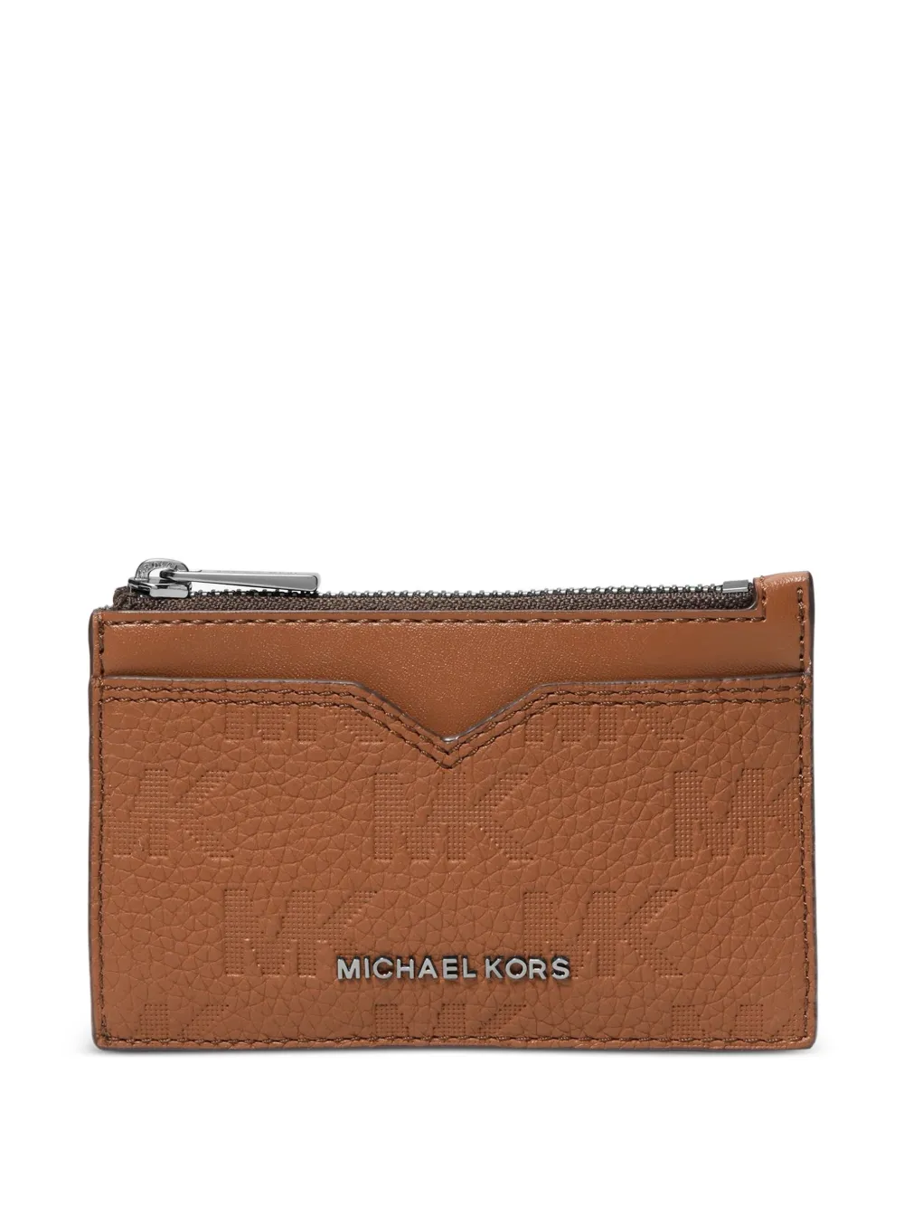 Michael Kors Zipped Cardholder In Brown