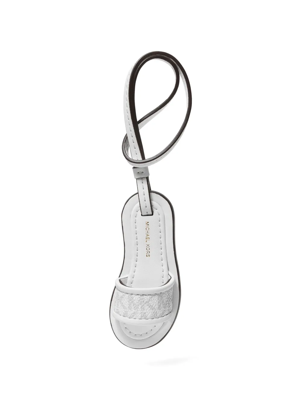 Michael Kors Slide logo-print bag charm - Weiß