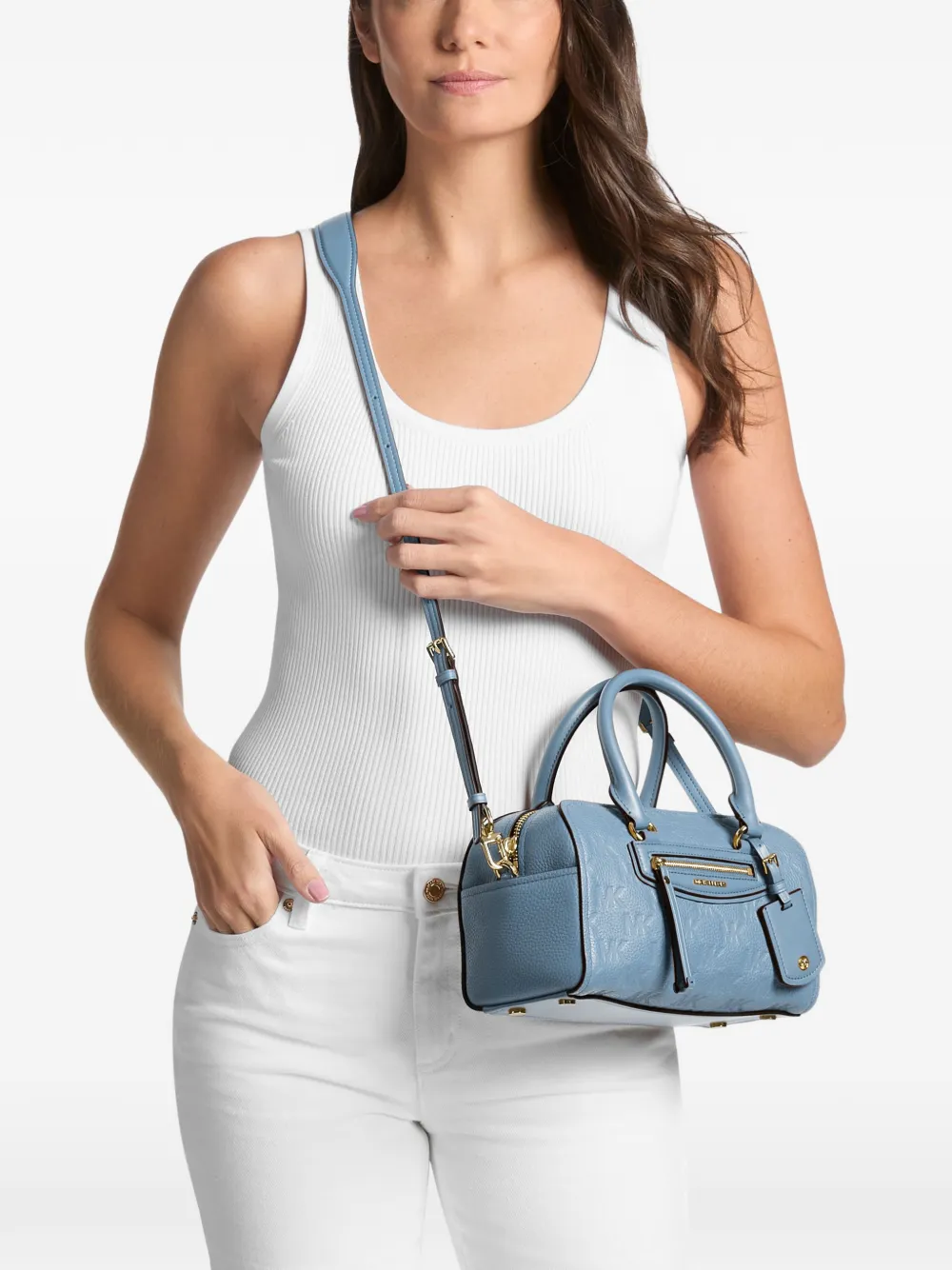 Michael Kors Shopper met logo-reliëf Blauw