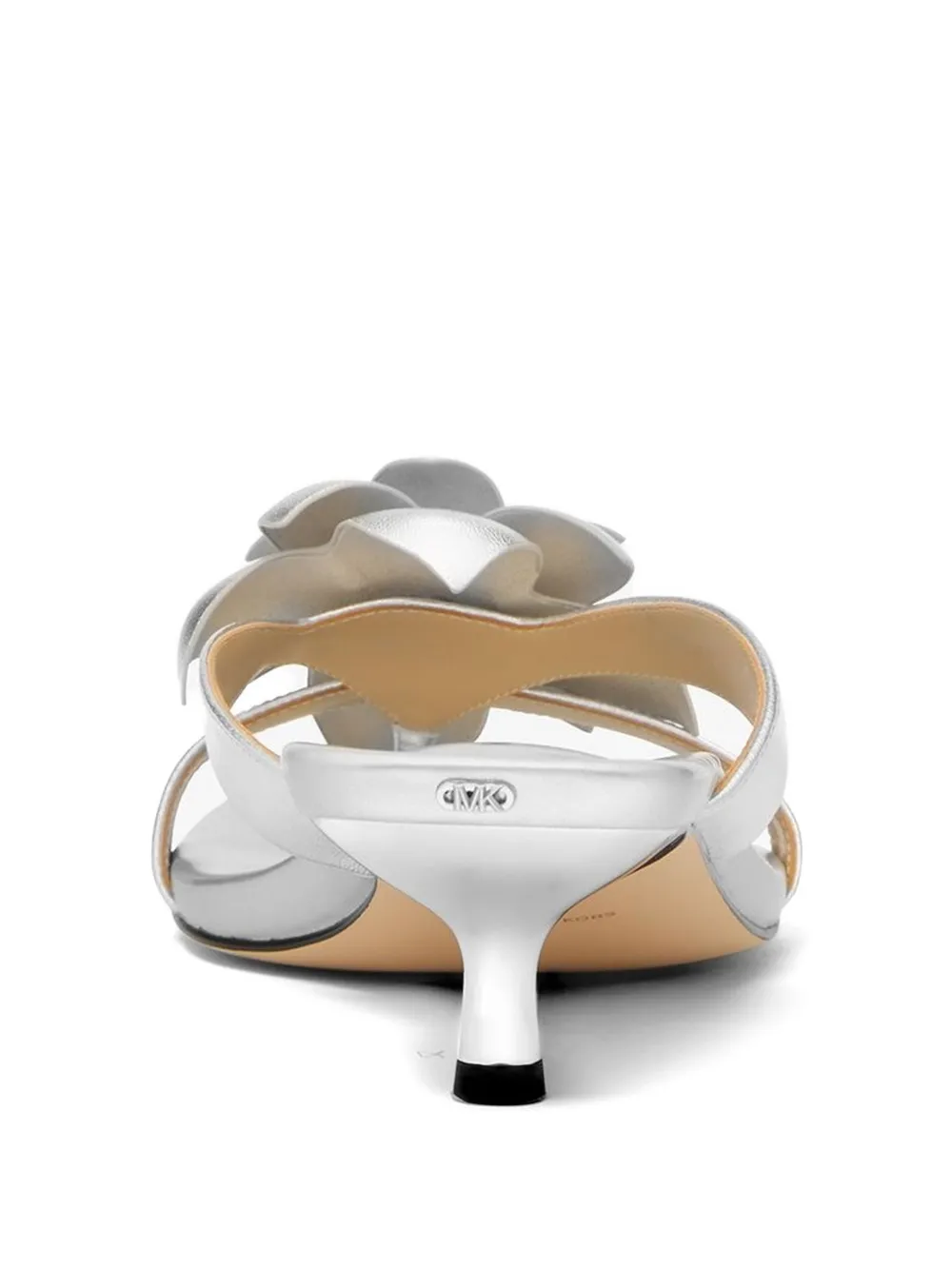 Michael Kors Jacie floral-appliqué sandals Zilver
