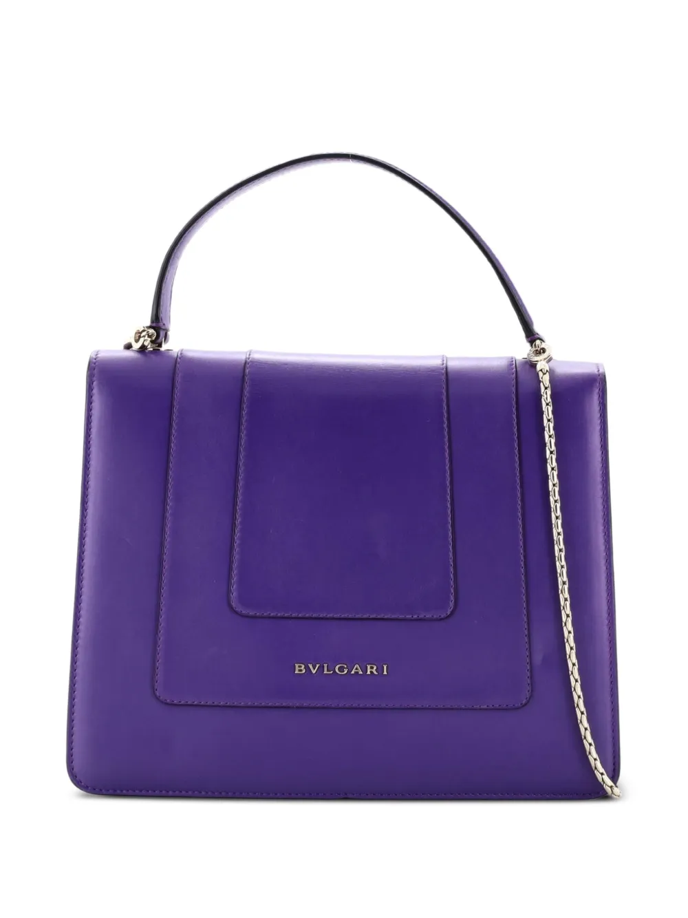 Serpenti Forever Top Handle Bag Leather Medium Satchel