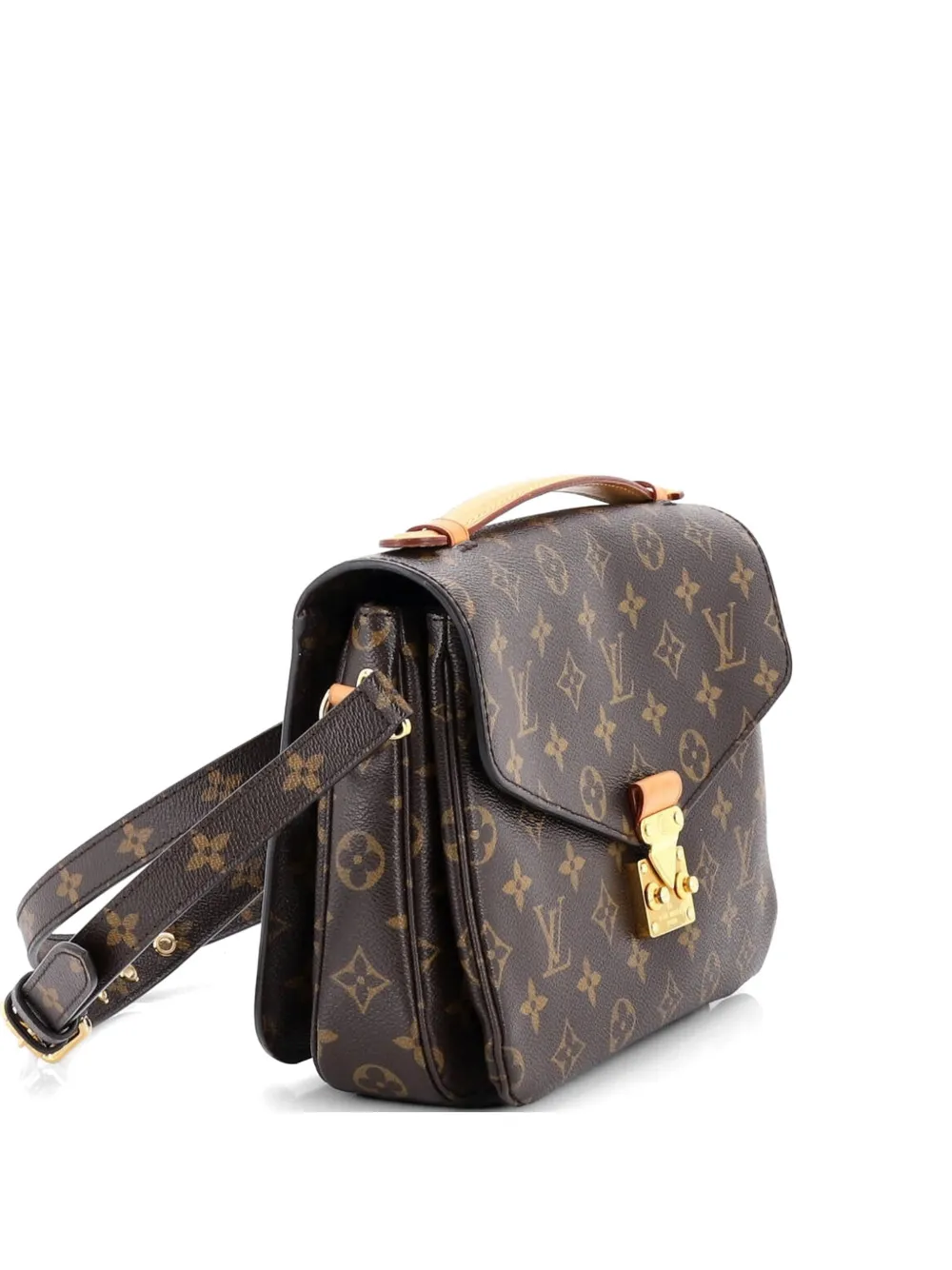Pre-owned Louis Vuitton Pochette Metis Monogram Canvas Crossbody Bag In Brown