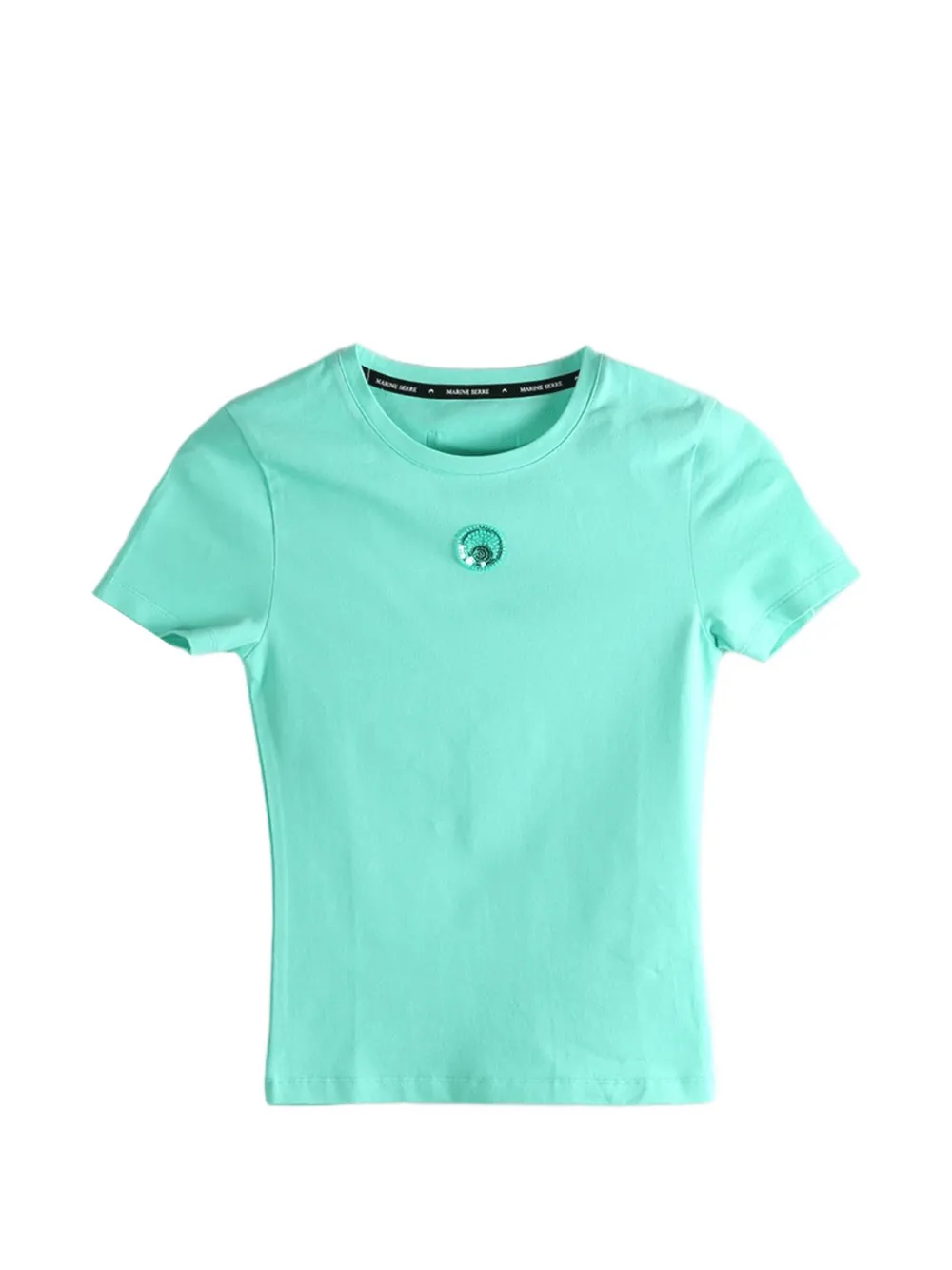 Marine Serre logo-patch T-shirt - Grün